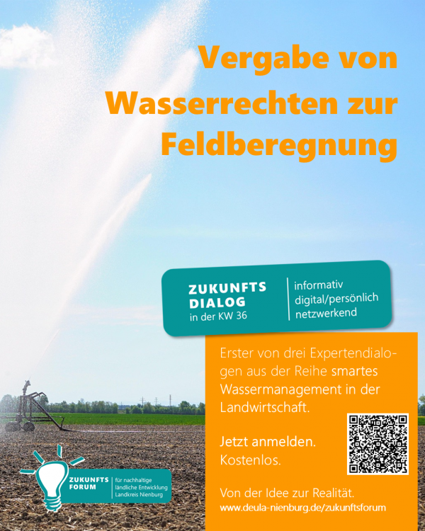 Beregnung eines Feldes bei Sonnenschein